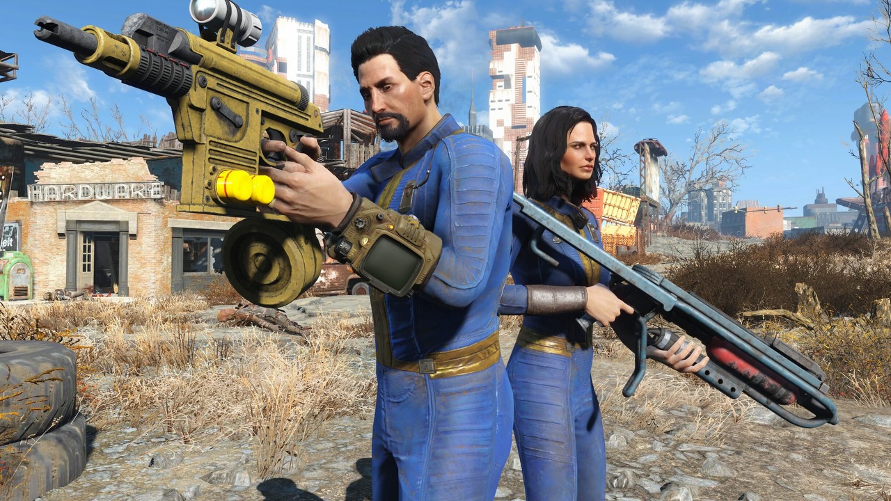 Gracz relaksuje się podczas gry w Fallout 4 - obudowa komputera nagle „wybucha” i pęka, źródło grafiki: Bethesda Games.
