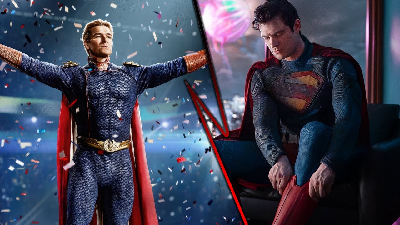 „Homelander dokopałby Supermanowi”? Gwiazdy The Boys spierają się, kto wygrałby pojedynek superbohaterów, źródło grafiki: The Boys, Eric Kripke, Amazon Prime Video, 2019 / Superman: Legacy, James Gunn, DC Studios, 2025.