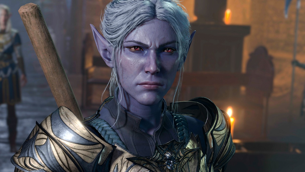 Geralt z Wiedźmina 3 posłużył jako inspiracja przy tworzeniu strażnika ze snów z Baldur’s Gate 3. Choć koncepcja gry się zmieniła, cień Białego Wilka wciąż jest w niej obecny, źródło grafiki: Larian Studios.