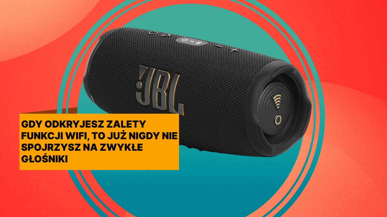 Amazon oszalał. Głośnik JBL Charge 5 WiFi znalazł się w promocji nieosiągalnej dla polskich elektromarketów, źródło grafiki: JBL; materiały promocyjne.