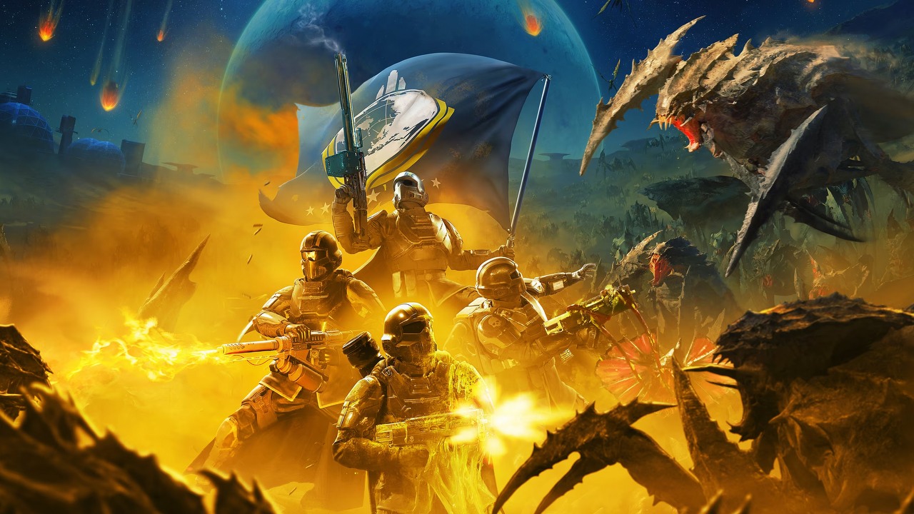 Rozkaz w Helldivers 2 brzmiał nieprawdopodobnie, ale piekłonurkom udało się go wykonać. Wielu twierdzi, że powrót Iluminatów jest blisko, źródło grafiki: Sony Interactive Entertainment.