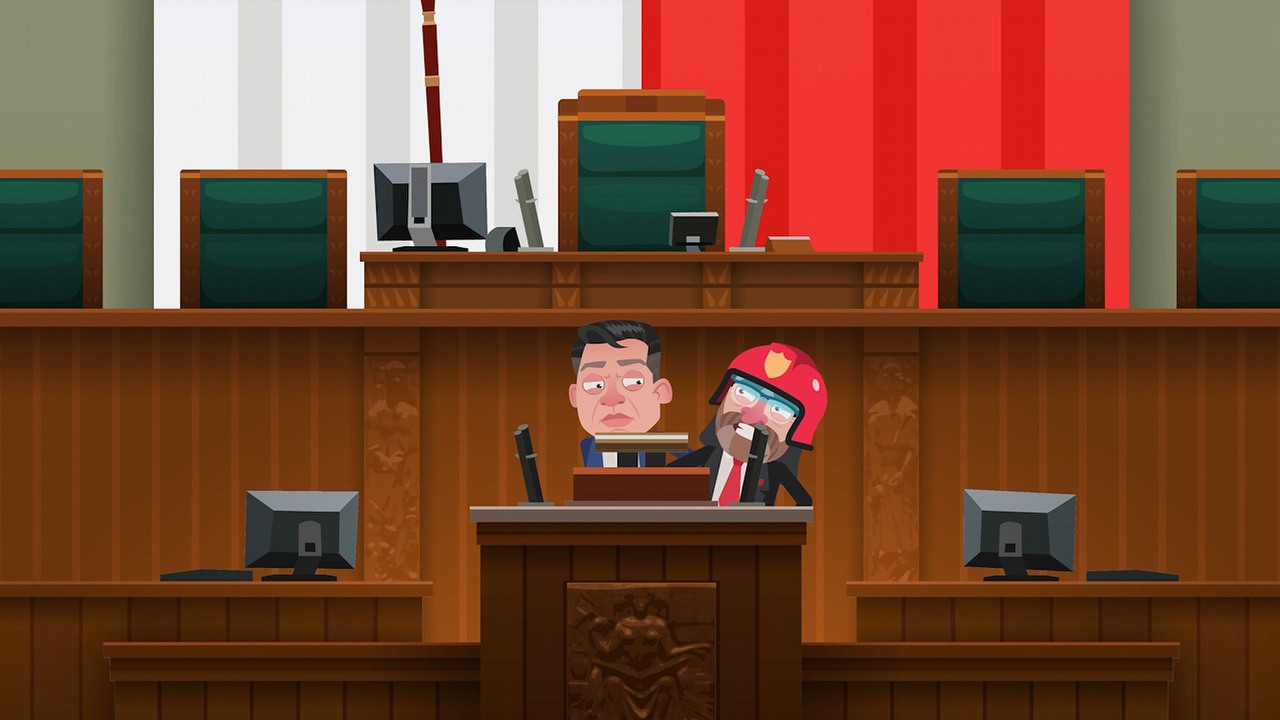 Powstaje Sejm The Game. W memicznym RPG rzucimy na wroga klątwę niemieckiego agenta i zaatakujemy go kotem bojowym, źródło grafiki: Simplicity Games.