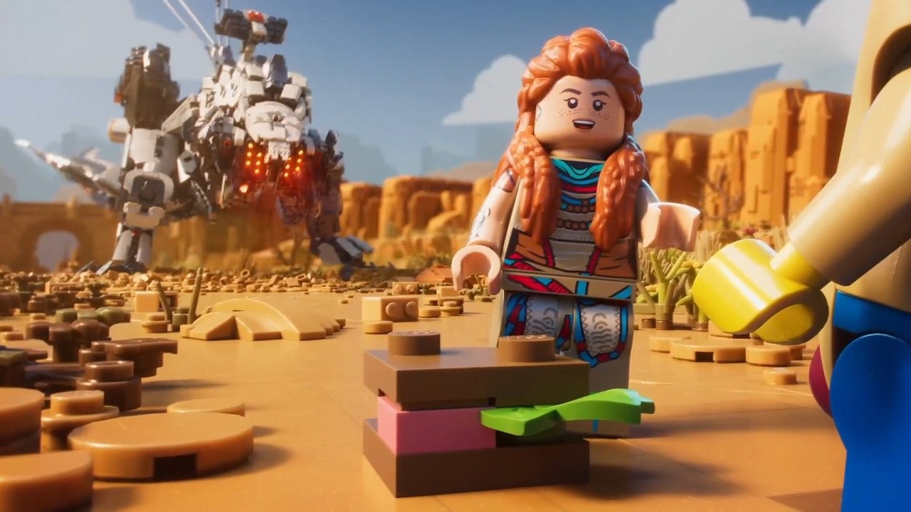 LEGO Horizon Adventures trafi jednocześnie na PS5, PC i Switcha. Sony oficjalnie zapowiedziało grę z Aloy-hot dogiem, źródło grafiki: Sony Interactive Entertainment / LEGO.