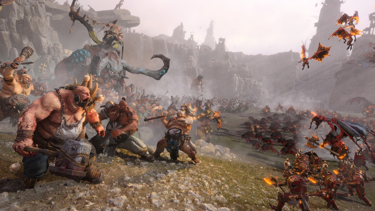 Twórcy Total War: Warhammer 3 chcą podtrzymać dobrą passę. Khorne, ogry i zielonoskórzy otrzymają wkrótce nowe kampanie i jednostki, źródło grafiki: Sega..