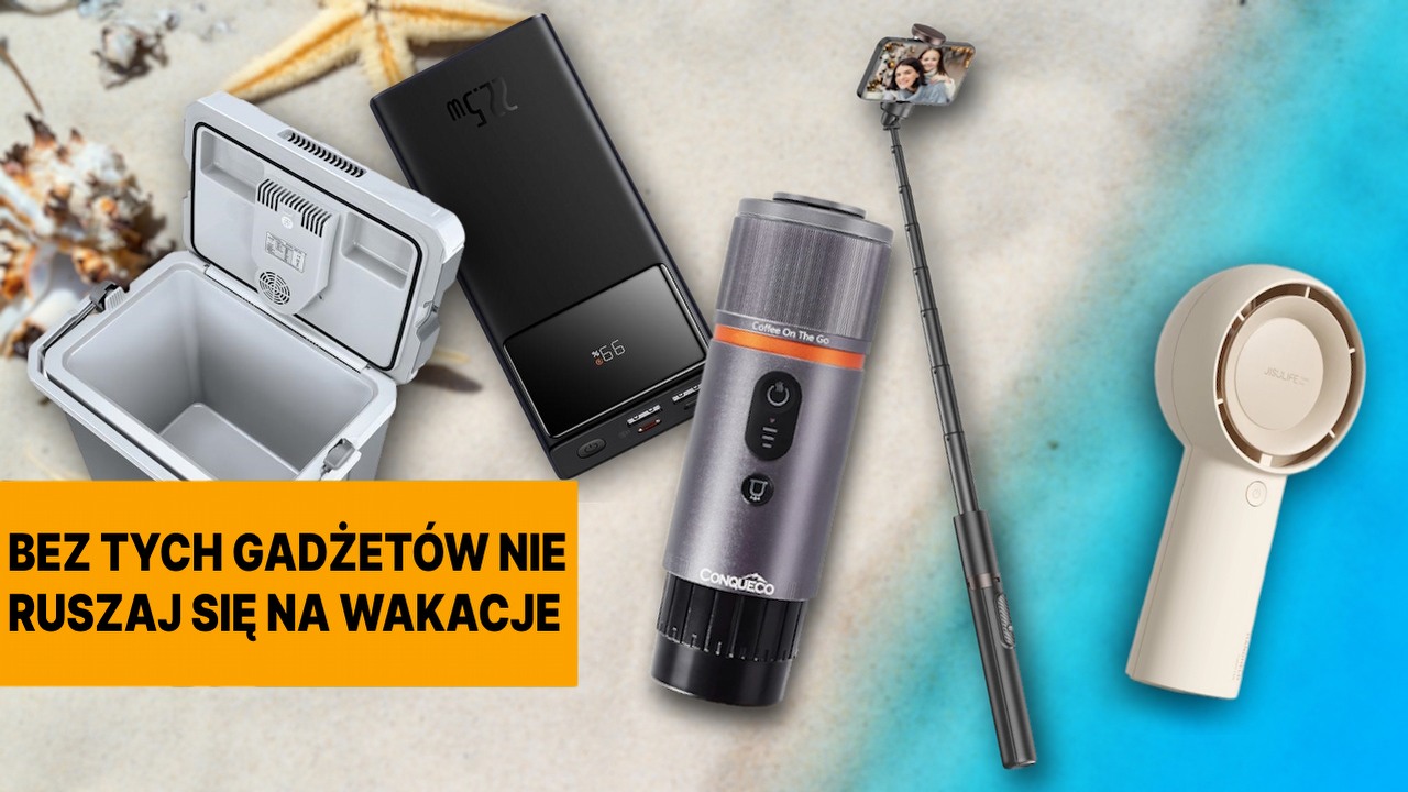 Powerbank, wentylator i lodówka turystyczna. Ten sprzęt elektroniczny łączy jedno - z nim Twoje wakacje na pewno będą udane, niezależnie czy spędzisz je nad morzem, w górach, czy w spa, źródło grafiki: Pixabay, Baseus, TONEOF, JISULIFE, CONQUECO, MPM.