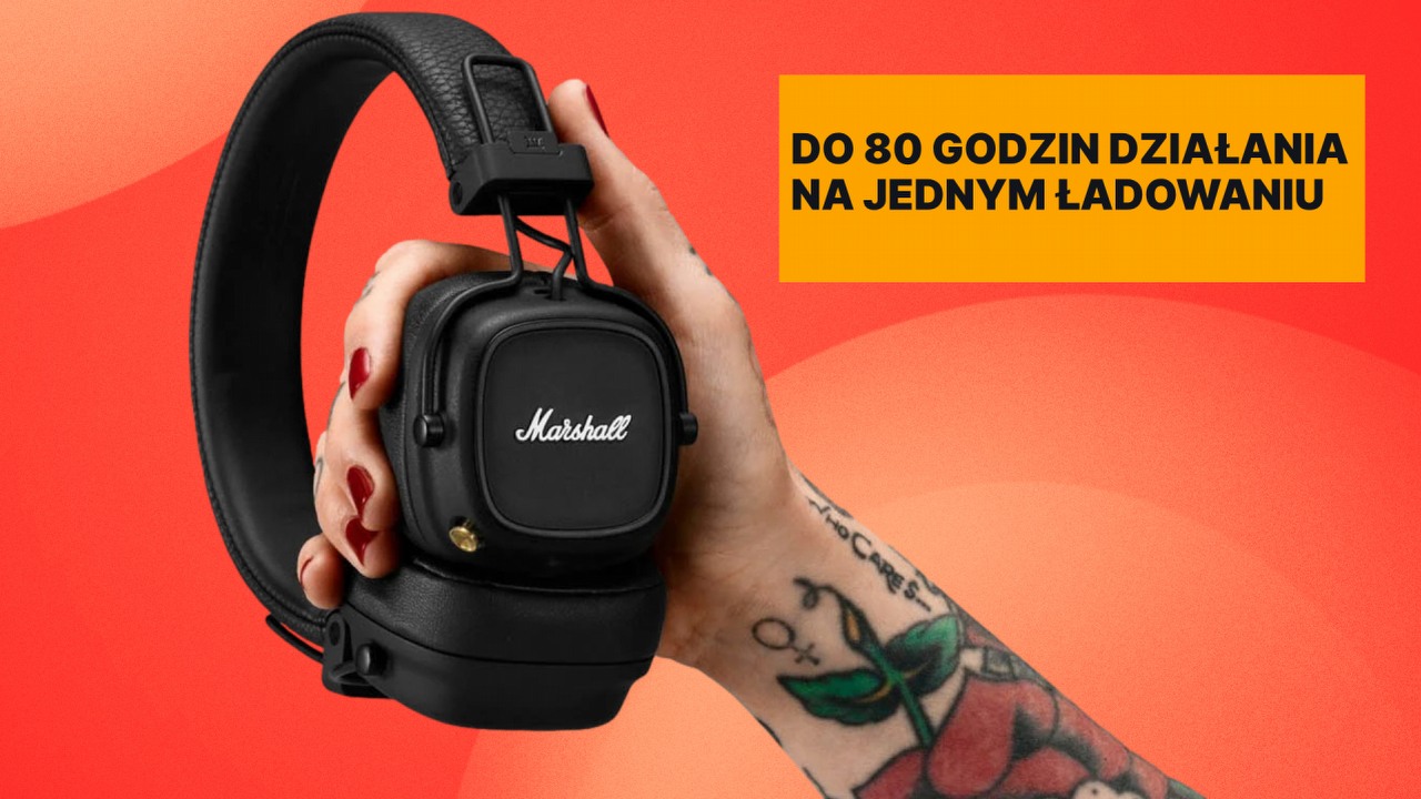 Szalona promocja w Media Markt, a w niej słuchawki Marshall Major 4. W takiej cenie ten zestaw na pewno odbije sporo klientów JBL i Sony, źródło grafiki: Marshall.