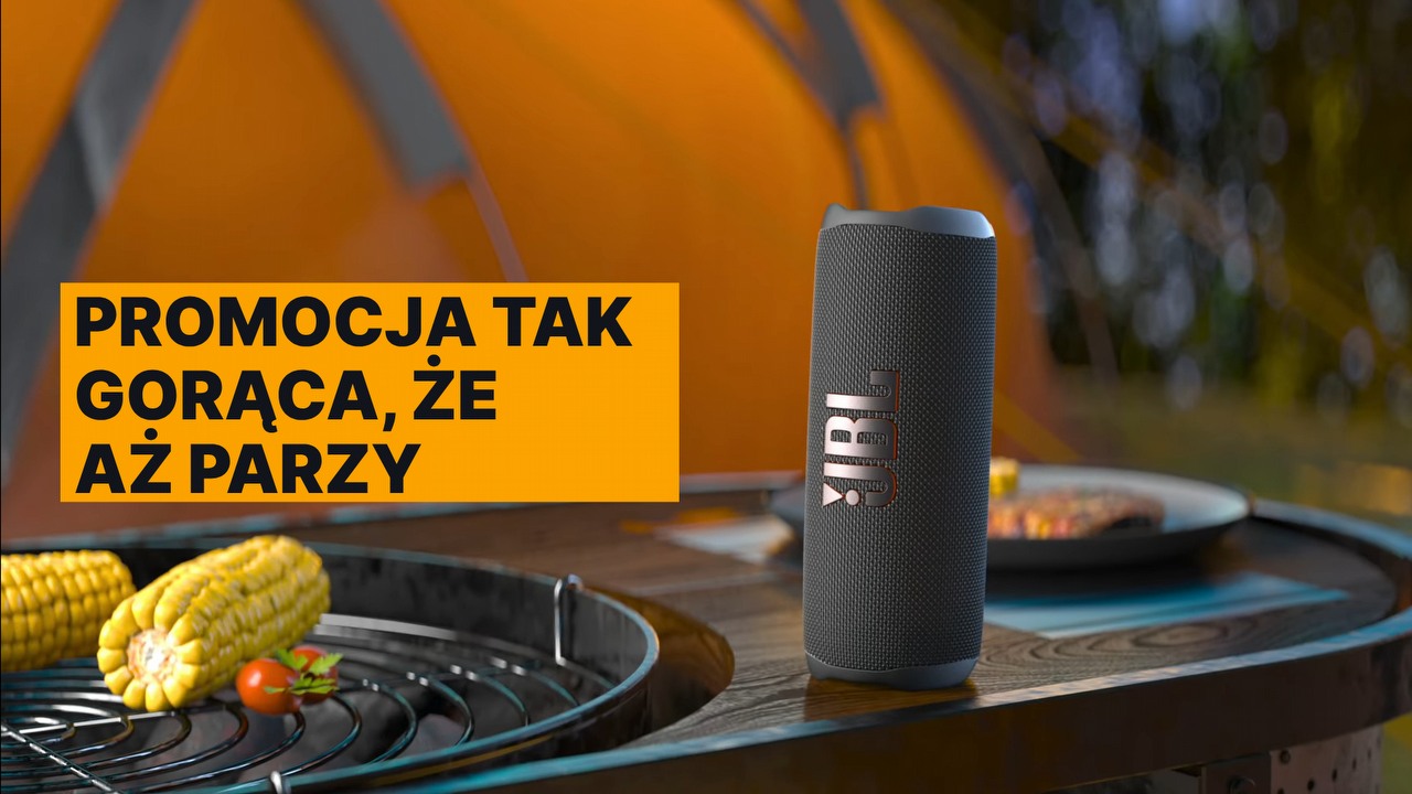 Takiej promocji jeszcze nie było. Wodoodporny głośnik JBL Flip 6 w historycznie niskiej cenie będzie hitem nadchodzących wakacji, źródło grafiki: JBL.