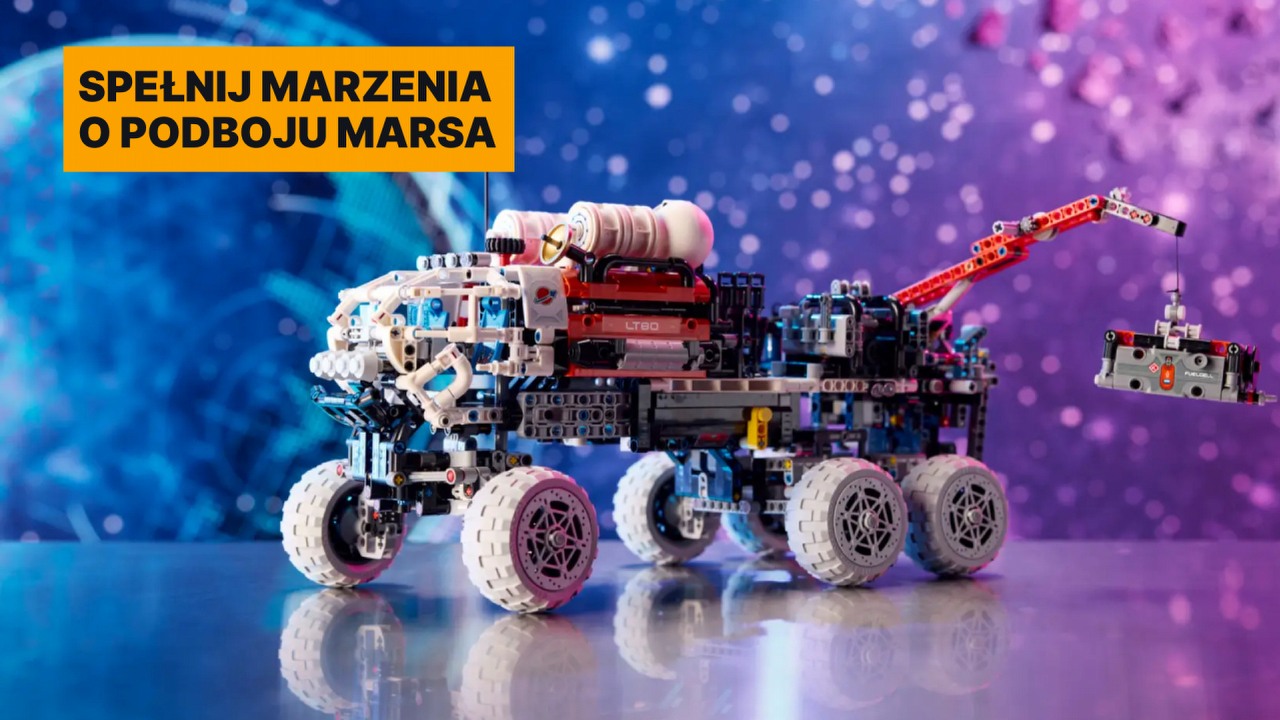 Jestem w szoku, że Amazon może sobie pozwolić na tak świetną ofertę. LEGO Technic Marsjański łazik eksploracyjny to wybitna konstrukcja, która powinna znaleźć się w No Man’s Sky i Starfield, źródło grafiki: Materiały promocyjne, LEGO.pl.