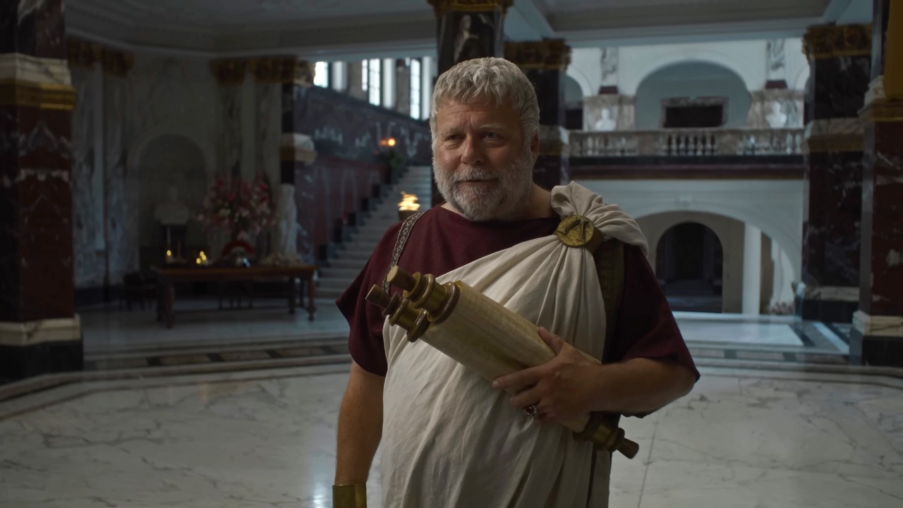 Ubisoft upamiętnił 117 fanów Anno 117: Pax Romana na „zwoju sławy”. 17 najlepszych zostało zabawnie wyróżnionych przez „rzymskiego” klikona, źródło grafiki: YouTube, Ubisoft, 2024..