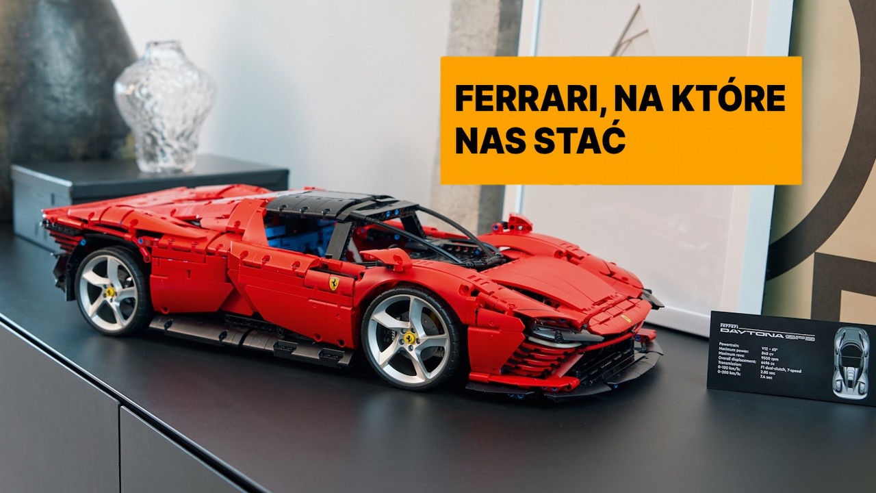 Opus Magnum serii LEGO Technic w zadziwiająco niskiej cenie. Liczący blisko 4000 elementów model Ferrari Daytona SP3 to zestaw, na widok którego będziesz zbierać szczękę z podłogi, źródło grafiki: Materiały promocyjne, LEGO.pl.