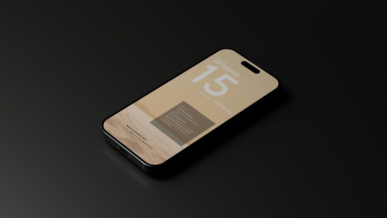 No i jednak nie starczyło RAM-u. Analityk twierdzi, że iPhone 15 i 15 Plus mają za mało pamięci, żeby uruchomić AI od Apple, źródło grafiki: Mockup Free, Unsplash.