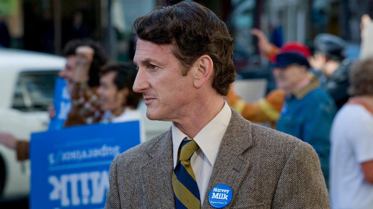 Sean Penn przyznał, że jest „nieszczęśliwy na planach filmowych” od 15 lat, odkąd zdobył swojego drugiego Oscara, źródło grafiki: Obywatel Milk, Gus Van Sant, Focus Features, 2008.