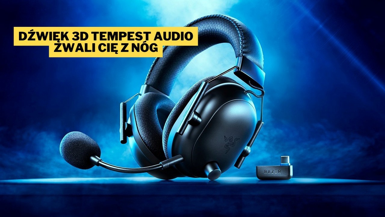 Historyczna promocja Amazona na słuchawki Razer BlackShark V2 Pro. Tańszy o ponad 200 złotych zestaw jest idealny do PlayStation 5 i PC, źródło grafiki: Razer; materiały promocyjne.
