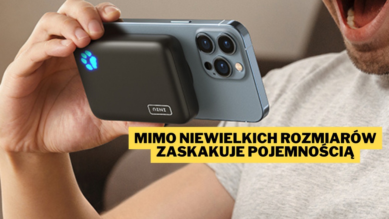 W końcu znalazłam idealny powerbank z funkcją ładowania bezprzewodowego do mojego iPhone’a. INIU to malec o pojemności 20000 mAh i aż 20 W mocy, źródło grafiki: Amazon.