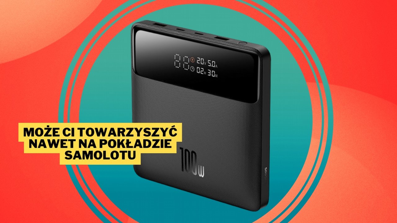 Prime Day jeszcze się nie zaczęło, a Amazon już szaleje. Powerbank Baseus o pojemności 20 000 mAh i mocy 100 W w cenie, która do tej pory wydawała się nieosiągalnym marzeniem, źródło grafiki: Baseus; materiały promocyjne.