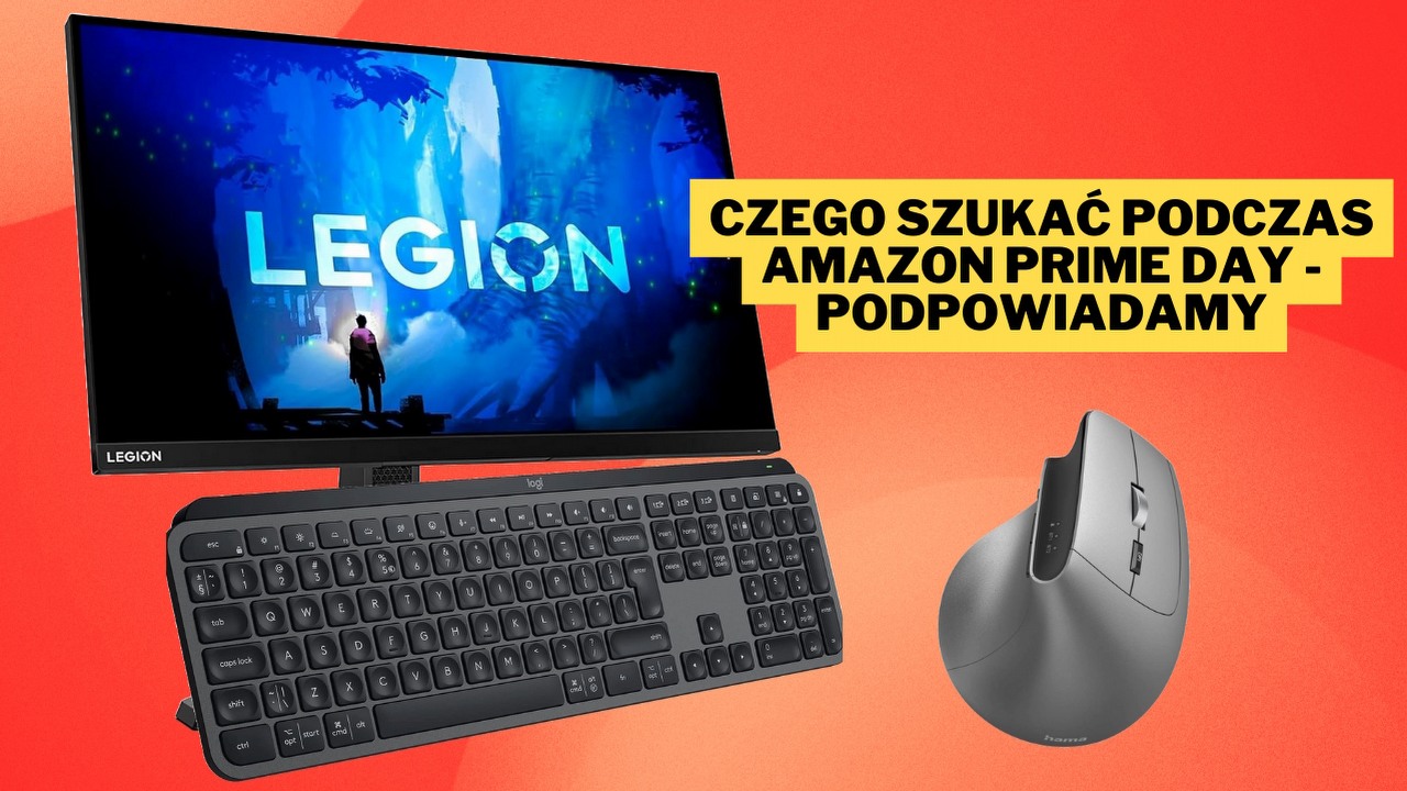 Amazon Prime Day 2024 już za rogiem, dlatego doradzamy, na jaki sprzęt komputerowy warto „zapolować” w trakcie wyprzedaży. Być może wśród tych propozycji jest Wasz przyszły monitor, klawiatura bądź myszka, źródło grafiki: Lenovo, Logitech, Hama.