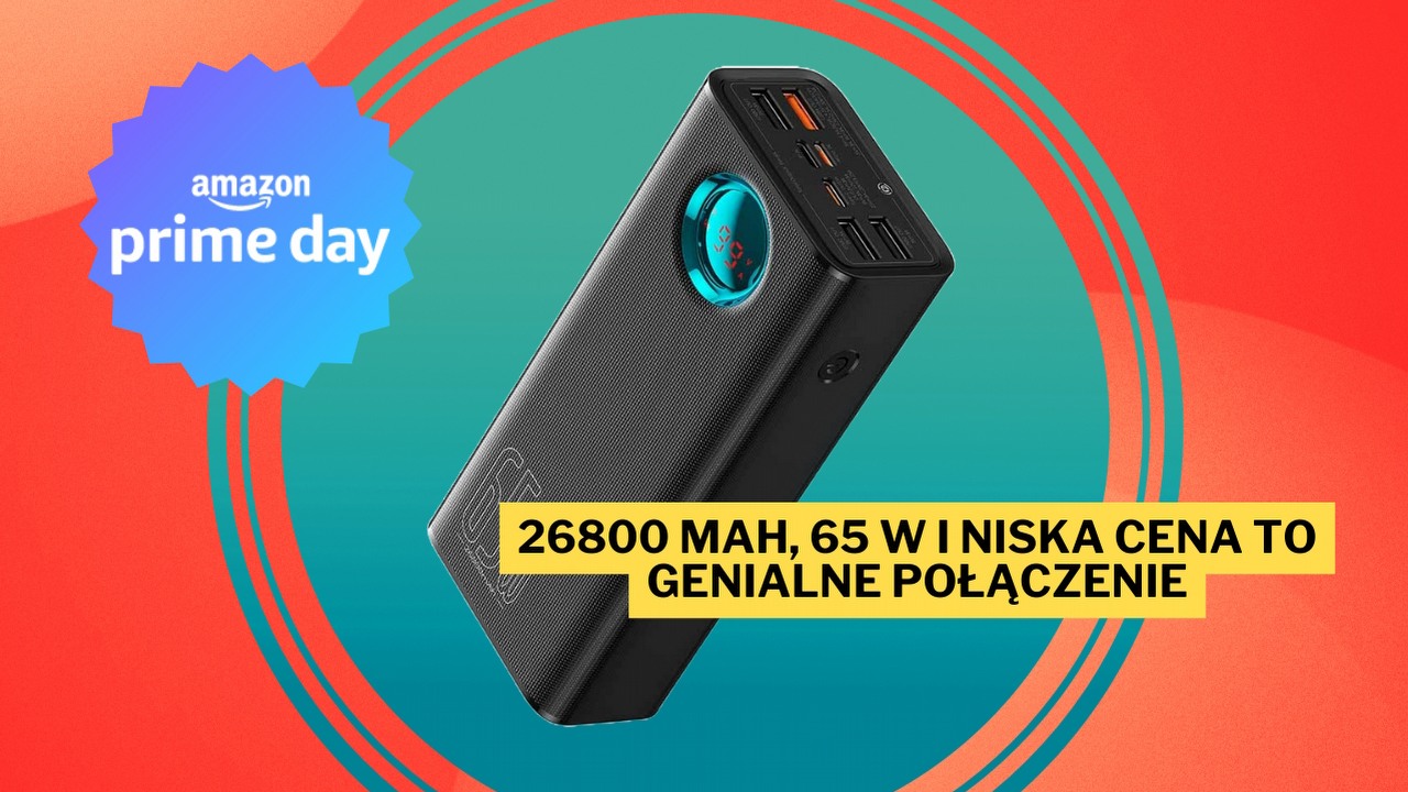 To jedna z najlepszych promocji w trakcie Amazon Prime Day 2024. Powerbank Baseus Ambilight o pojemności ponad 26 000 mAh w historycznie niskiej cenie, źródło grafiki: Baseus.