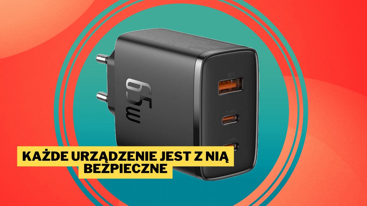 Tą promocją Amazon rozłożył mnie na łopatki. Jedna z najlepszych ładowarek Baseus o mocy 65 W aż 100 zł taniej, źródło grafiki: Baseus.
