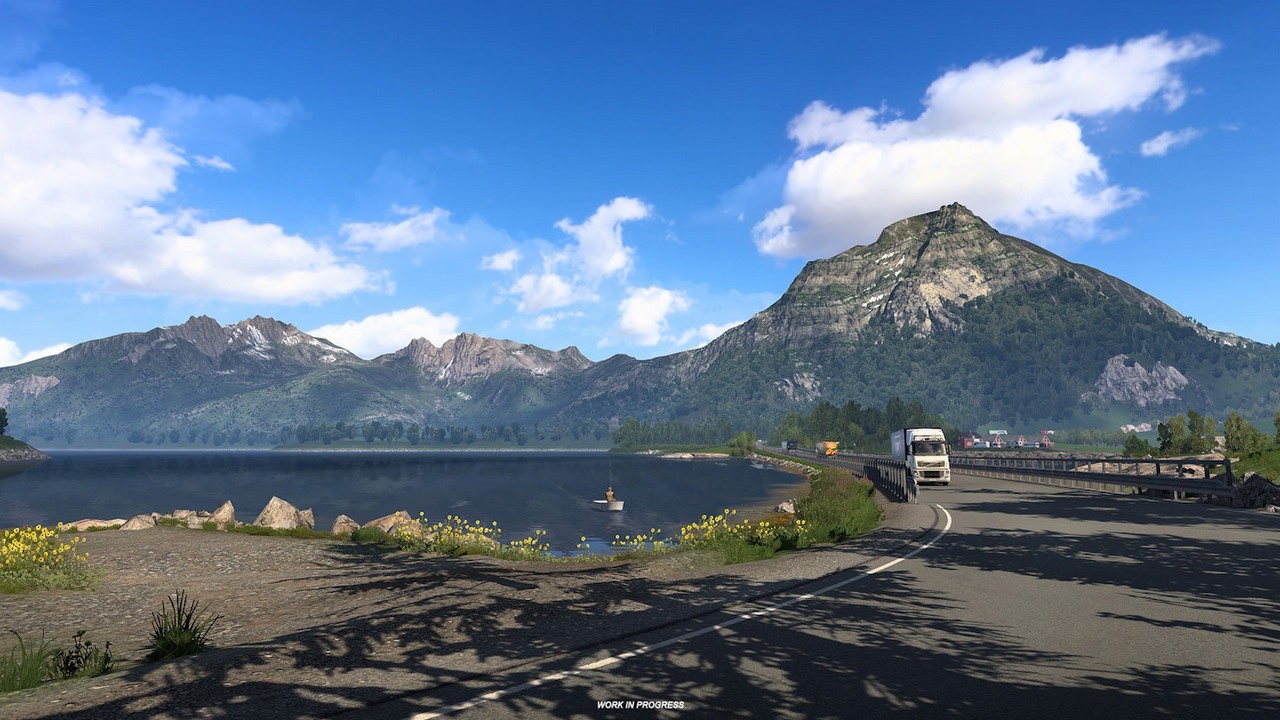 Tak wygląda „wypasione” stanowisko do grania w ETS2 za 10 tysięcy dolarów. Nowe szczegóły o DLC Greece i Nordic Horizons, źródło grafiki: SCS Software.