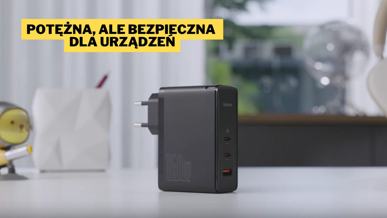 Tą promocją na 160-watową ładowarkę Baseus Amazon udowadnia, że zasługuje na miano najlepszej platformy sprzedażowej na świecie. Tym potworem naładujesz nie tylko smartfona, ale też laptopa i przenośną konsolę, źródło grafiki: Baseus.