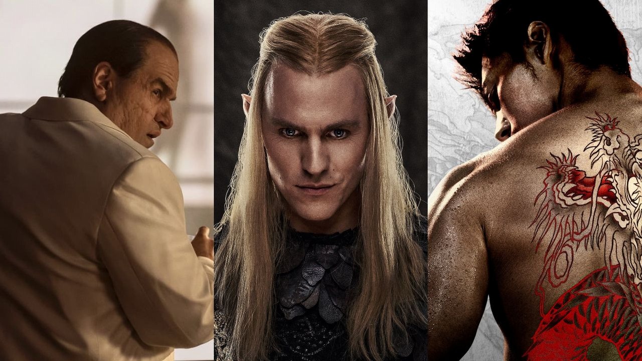 Wszystkie zwiastuny z San Diego Comic Con 2024. Zobacz zapowiedzi 2. sezonu Pierścieni Władzy, Pingwina, nowego Dextera oraz Like a Dragon: Yakuzy, źródło grafiki: Pingwin, Lauren LeFranc, DC, 2024 / Władca Pierścieni: Pierścienie Władzy, John D. Payne, Amazon, 2022 / Like a Dragon: Yakuza, Masaharu Take,Amazon, 2024.