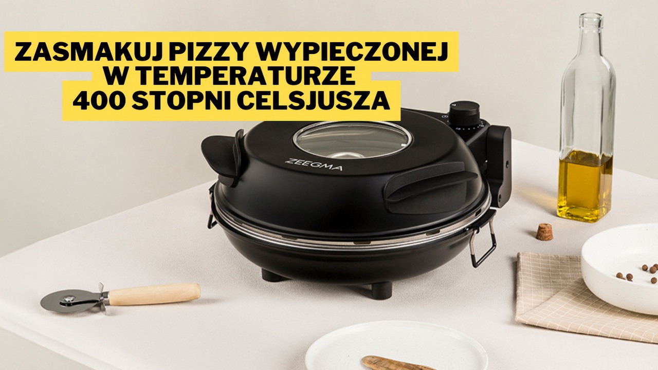 Z tym urządzeniem w domu chodzenie do pizzerii nie ma już sensu. Piecyk ZEEGMA PIZZA CHEF pozwoli Wam przyrządzić włoskie specjały w zaledwie kilkanaście minut, źródło grafiki: Amazon.
