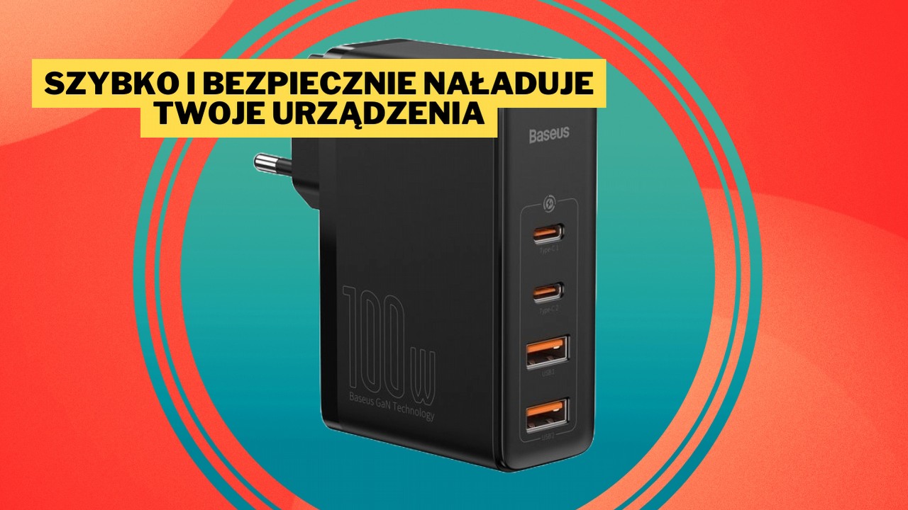 Zaryzykuję stwierdzenie, że w tej promocji Baseus GaN2 Pro to najlepsza ładowarka na rynku. Ten 100-watowy potwór jeszcze nigdy nie był tak tani, źródło grafiki: Baseus.