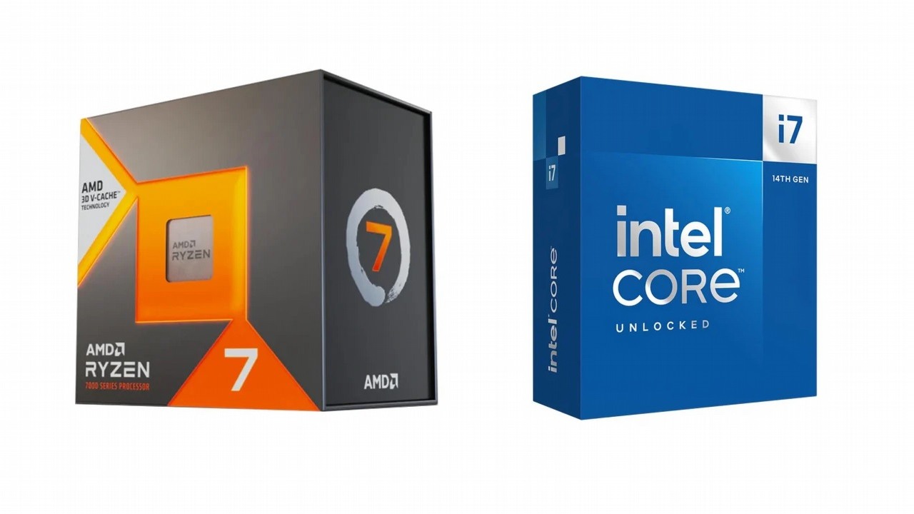 AMD Ryzen 7 7800X3D vs Intel Core i7-14700K. Porównujemy procesory, źródło grafiki: Bizserver | Home Gears.