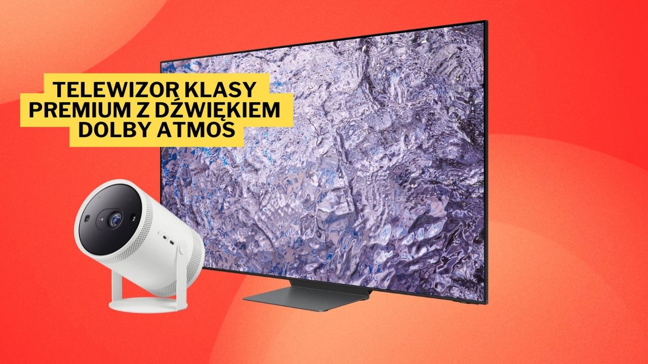Olimpijski finał siatkówki na tym 65-calowym telewizorze będzie ucztą dla oczu. Kupując model Samsung QLED 8K, można otrzymać projektor o wartości ponad 2000 zł, źródło grafiki: Samsung.