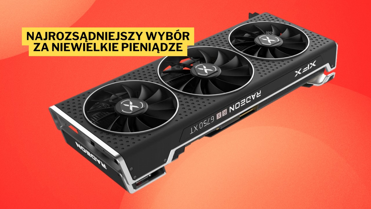 W tej cenie najpopularniejsza karta graficzna do grania w rozdzielczości do 1440p jest jeszcze bardziej warta polecenia. AMD RX 6750XT zapewnia wysoką liczbę klatek na sekundę dzięki FSR 3, źródło grafiki: AMD.
