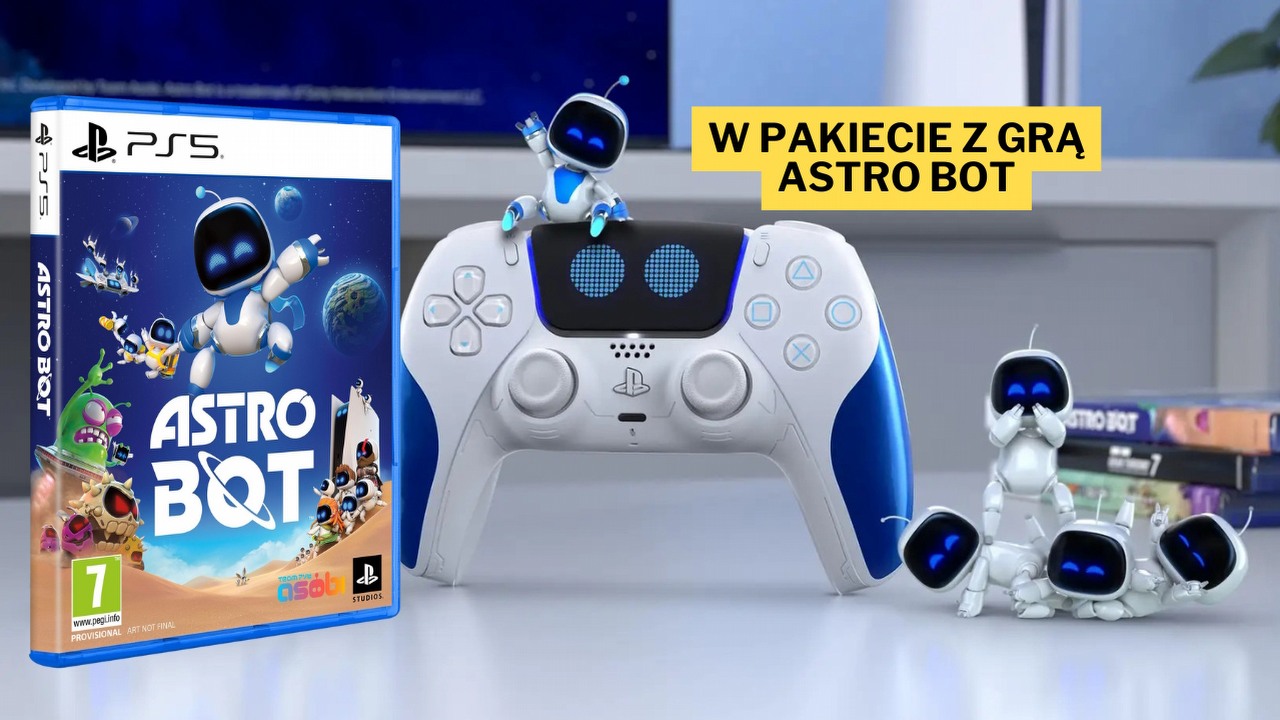 Microsoft może pozazdrościć Sony takiego kontrolera! Najpiękniejszy pad DualSense do PlayStation 5 dostępny w przedsprzedaży. Wraz z nim w ofercie znalazła się gra ASTRO BOT, która pokaże pełnię możliwości tego urządzenia, źródło grafiki: Sony.