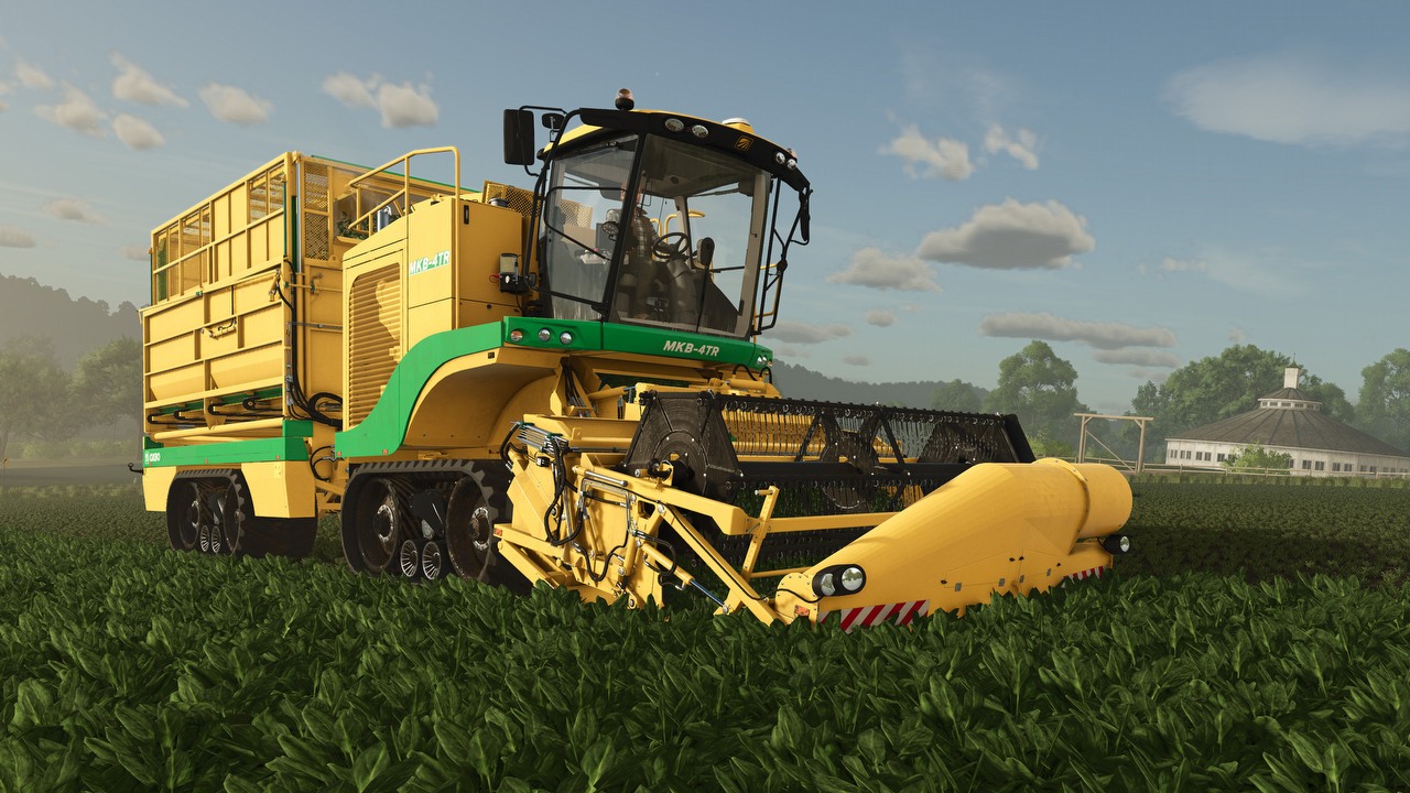 W Farming Simulator 25 zajmiemy się nową uprawą. Szpinak i maszyna do jego zbioru na nowych screenach, źródło grafiki: Giants Software.
