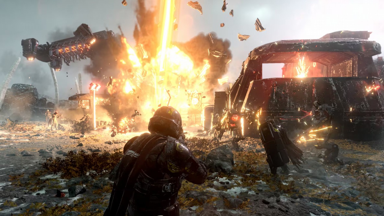 Helldivers 2 czekają duże zmiany w ciągu 60 dni, od balansu przez wydajność aż po miotacz ognia. Twórcy za wszelką cenę chcą poprawić kontakt z graczami, źródło grafiki: Arrowhead Game Studios.