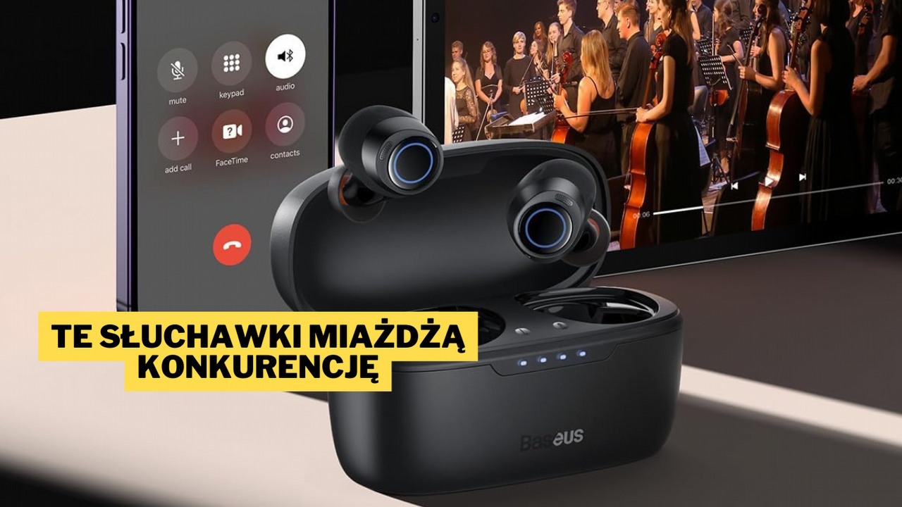 ANC, do 140 godzin działania i dźwięk lepszy niż w Apple Air Pods - za te pieniądze prawdopodobnie nie znajdziecie fajniejszych słuchawek. Musicie się jednak spieszyć, bo ten zestaw rozejdzie się na pniu, źródło grafiki: Baseus.