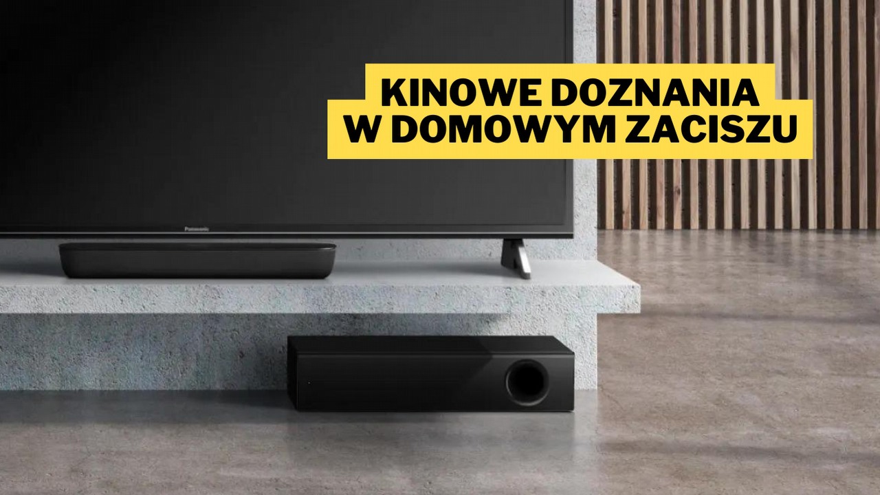 Po co przepłacać za kino domowe, skoro można mieć równie świetny dźwięk za znacznie mniejsze pieniądze. Soundbar Panasonic to w tej chwili moja najlepsza rekomendacja dla fanów dobrego brzmienia, źródło grafiki: Panasonic.
