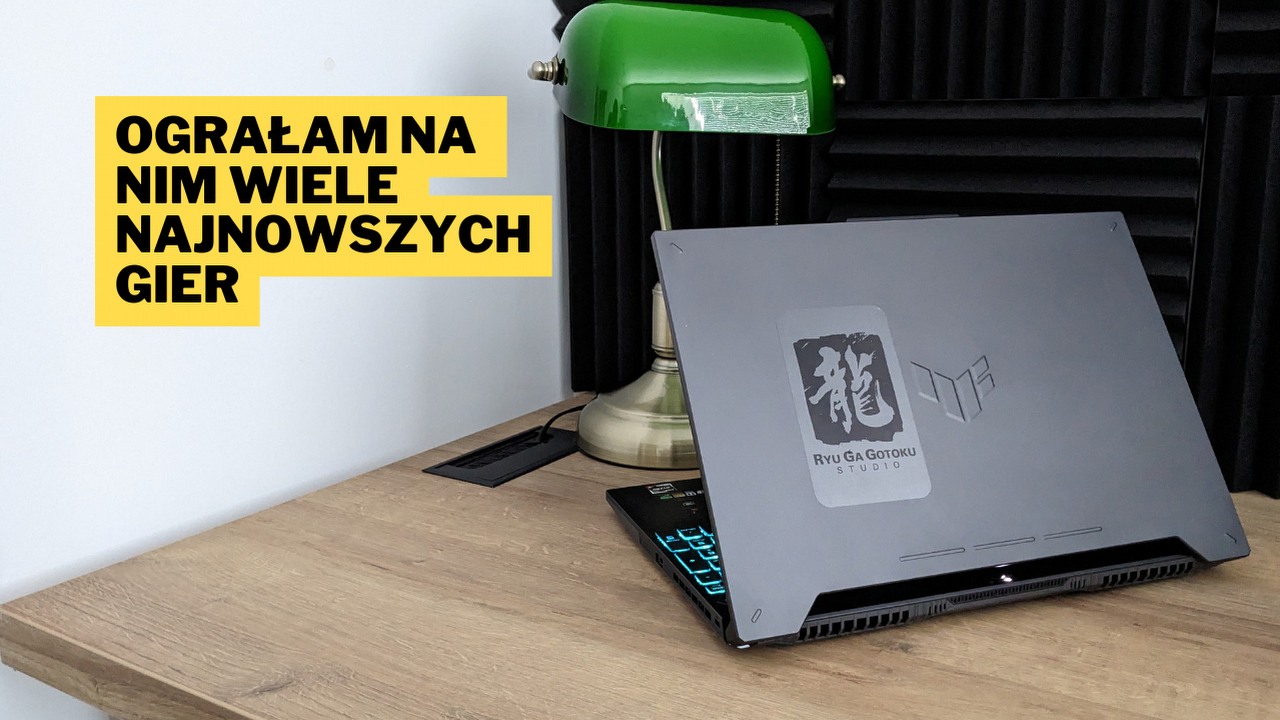 Moim zdaniem to najlepszy laptop do gier i pracy za rozsądne pieniądze. ASUS TUF A15 z kartą graficzną RTX 4060 towarzyszy mi od roku i przez ten czas ani razu mnie nie zawiódł, źródło grafiki: Źródło: zdjęcia własne.