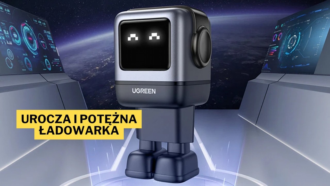 Zakochałem się w niej od pierwszego wejrzenia. 65-watowa ładowarka Ungreen stylizowana na uroczego robota udowadnia, że tego typu sprzęt wcale nie musi być nudny, źródło grafiki: Ugreen; materiały promocyjne.