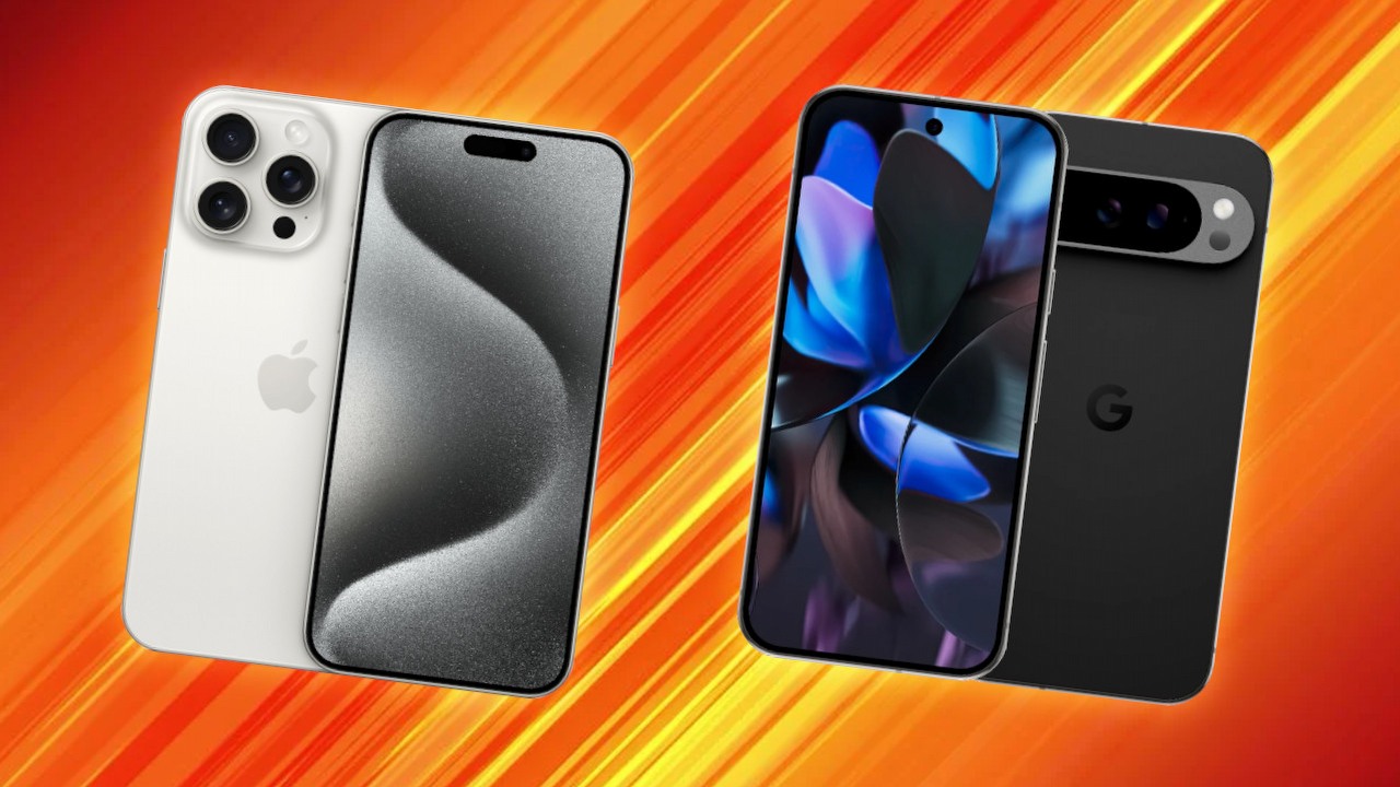 Trwa spór, który telefon robi lepsze zdjęcia - Google Pixel 9 Pro XL czy iPhone 15 Pro Max, źródło grafiki: Apple, Google, Videezy.