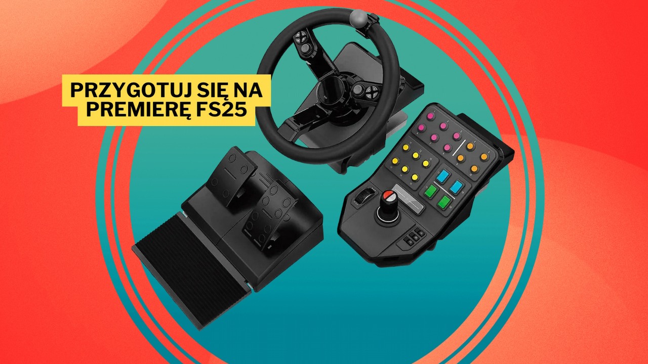 Tą promocją Amazon zaorał konkurencję. Zestaw Logitech Saitek Farm Sim w historycznie niskiej cenie to doskonała opcja przed premierą Farming Simulatora 25, źródło grafiki: Logitech.