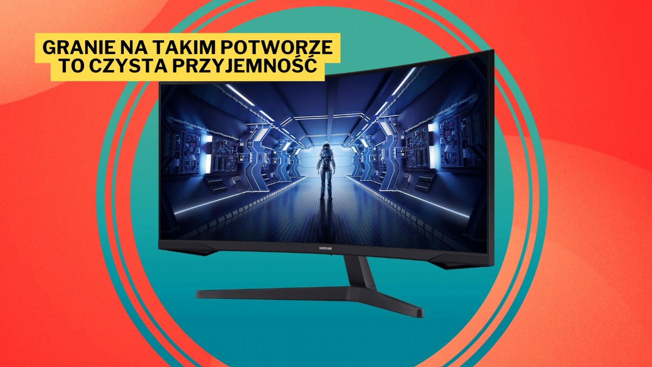 Gdybym miał wybierać najlepszy zakrzywiony monitor za niewielkie pieniądze, bez wahania postawiłbym na Samsunga Odyssey G5. Ten 34-calowy ekran wynosi wirtualną rozrywkę na zupełnie inny poziom, źródło grafiki: Samsung.