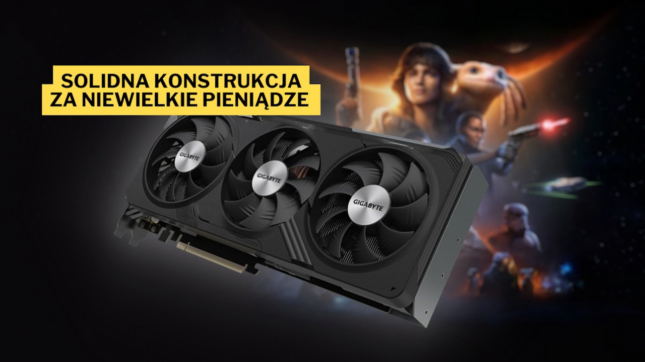 Jeszcze niedawno tyle kosztująca karta graficzna była tylko marzeniem graczy. Przeceniony Radeon RX 7700 XT to idealna opcja na premierę Star Wars: Outlaws, źródło grafiki: Gigabyte / Ubisoft.