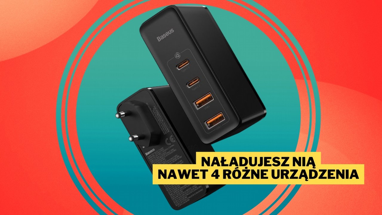 Amazon powinien organizować szkolenia z tego, jak robić idealne promocje. Ładowarka Baseus o mocy 100 W niemal 100 zł taniej niż w innych sklepach, źródło grafiki: Baseus; materiały promocyjne.
