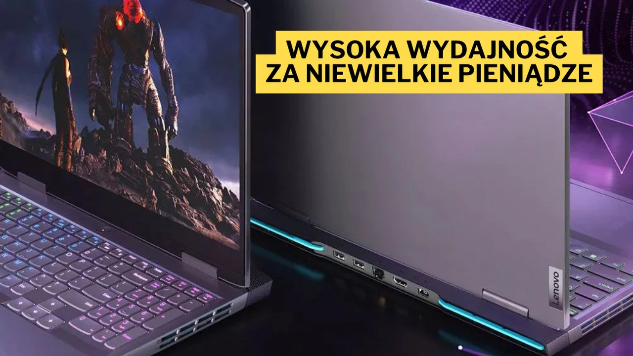 Karta graficzna RTX 4060, odświeżanie 144 Hz i 16 GB RAM-u - laptop Lenovo LOQ to niedrogi sprzęt do gier, który sprawdzi się również jako doskonałe narzędzie do nauki.