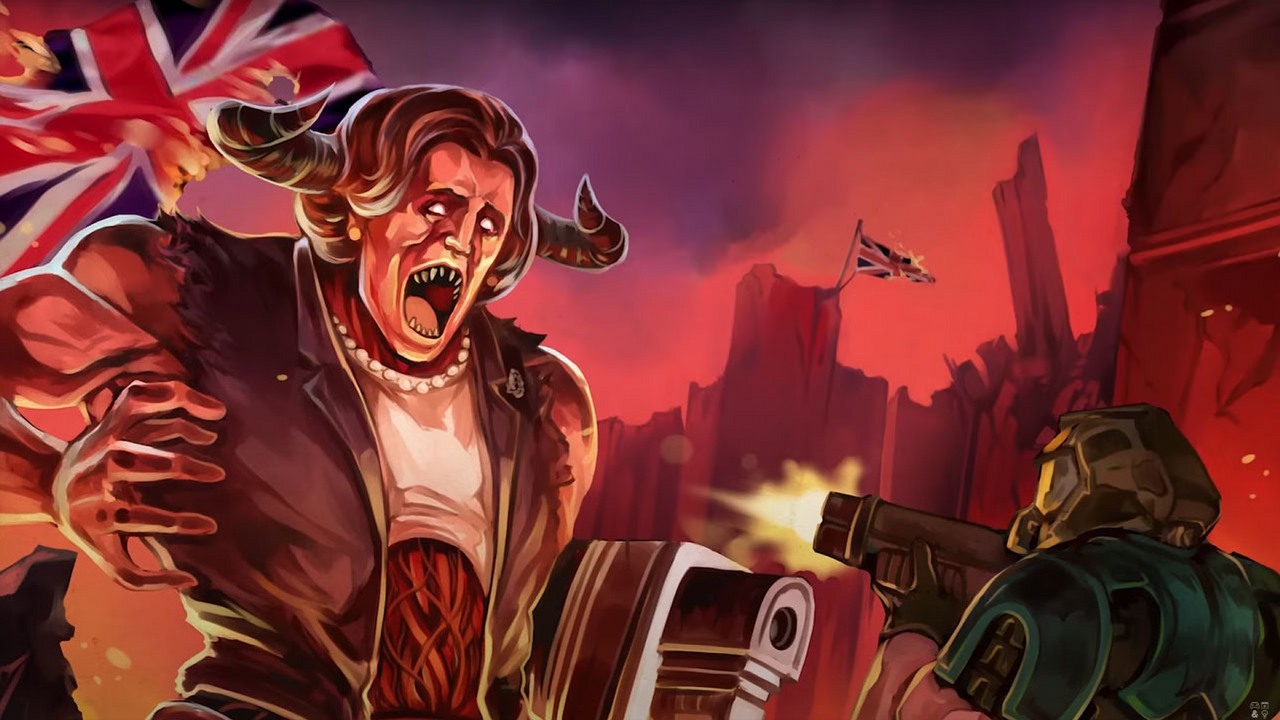 Owiany złą sławą, ale popularny mod do Dooma został usunięty z oficjalnej kolekcji z przyczyn politycznych, źródło grafiki: Thatcher's Techbase Team.