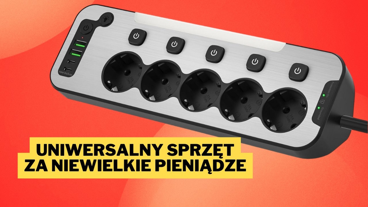 Ta listwa zasilająca stanowi odpowiedź na wszystkie moje potrzeby. Wyposażony w lampę LED i wejścia USB sprzęt sprawi, że codzienne życie będzie znacznie łatwiejsze, źródło grafiki: QAKALN; materiały promocyjne.