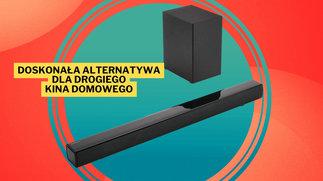 Ta oferta jest tak dobra, że sama mam ochotę z niej skorzystać. 100-watowy soundbar Panasonic z bezprzewodowym subwooferem w zachęcającej promocji, źródło grafiki: Panasonic.pl; Materiały promocyjne.
