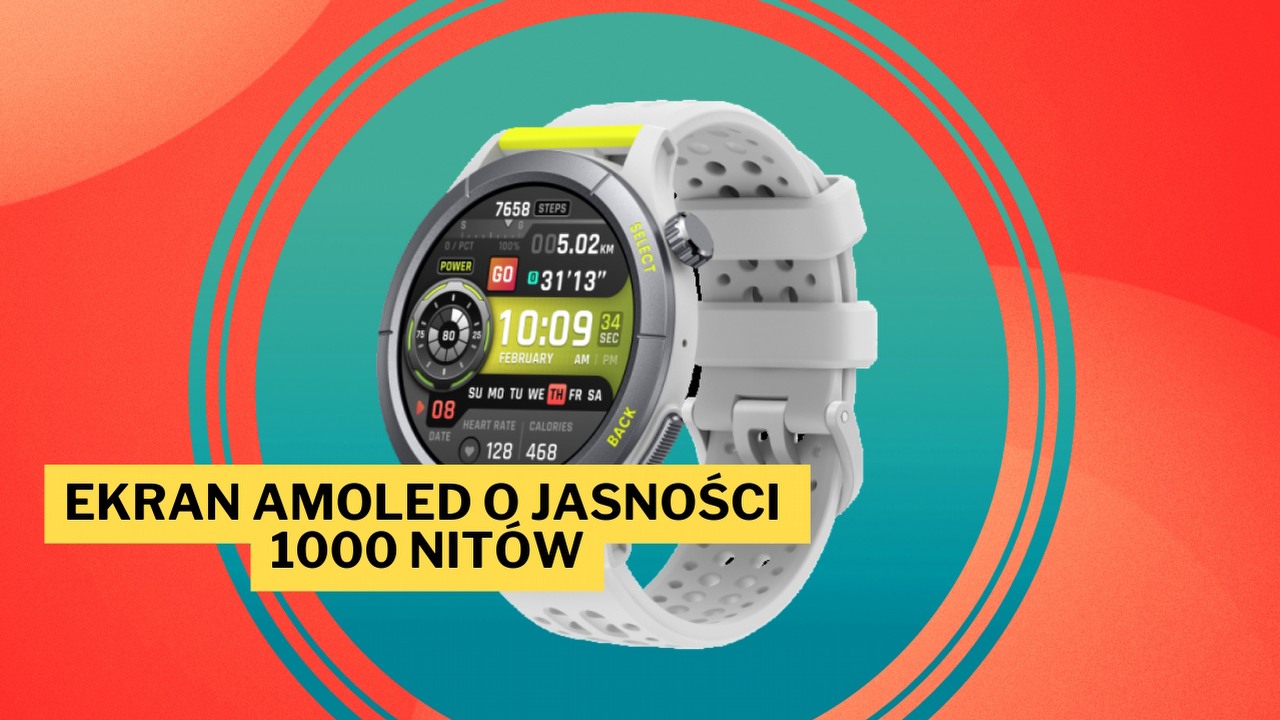 To, co zrobił Amazon, nie mieści się w głowie. Smartwatch Amazfit Cheetah Round z GPS i baterią wytrzymującą 14 dni, blisko 200 zł taniej niż w innych sklepach, źródło grafiki: Amazfit.