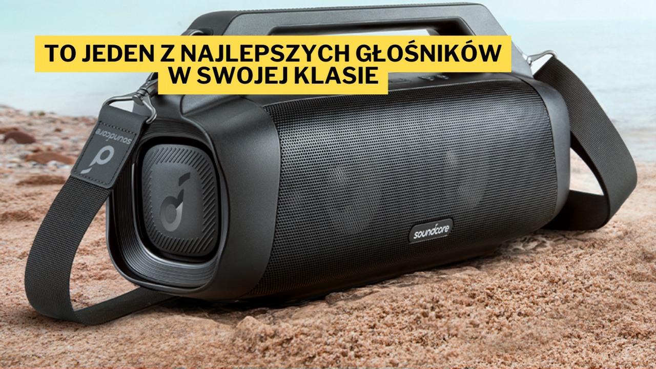 Mój kumpel kupił ten 80-watowy głośnik i nie może się go nachwalić. Anker Motion Boom Plus z klasą odporności IP67 i baterią na 20 godzin w genialnej promocji na Amazonie, źródło grafiki: Anker.
