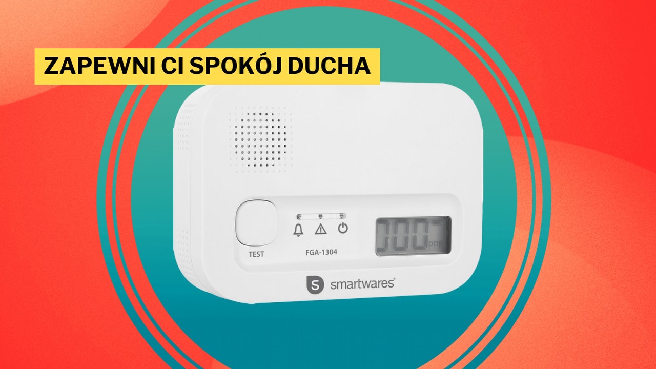 To niewielkie urządzenie może uratować Ciebie i Twoich bliskich. Czujnik czadu Smartwares to niezbędny element każdego domu podczas nadchodzącego sezonu grzewczego, źródło grafiki: Smartwares.