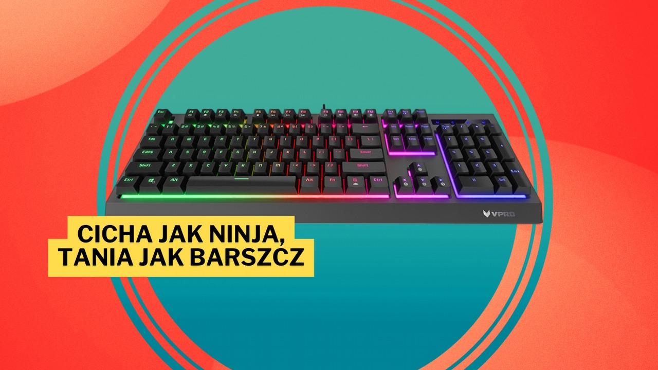 Dobra klawiatura membranowa poniżej 50 zł to nie żart. Rapoo VPRO z funkcją anti-ghostingu udowadnia, że tani sprzęt peryferyjny nie musi być złej jakości, źródło grafiki: Rapoo.